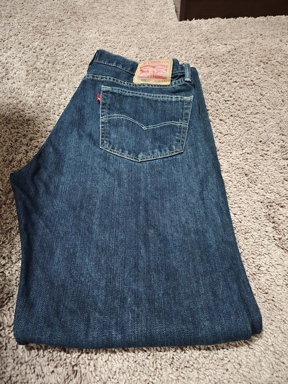 Levi's Men's Dark Blue Straight-Leg Jeans